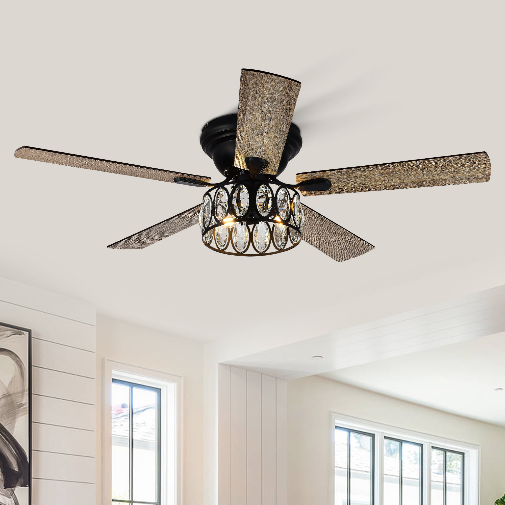 House of Hampton® 52'' Iris 5 - Blade Standard Ceiling Fan with Remote ...