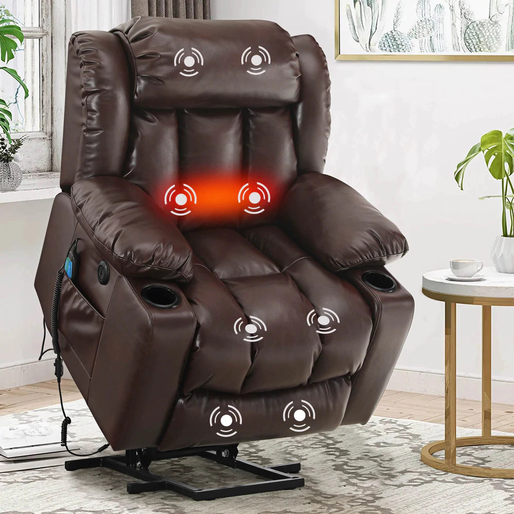 leather recliner with heat