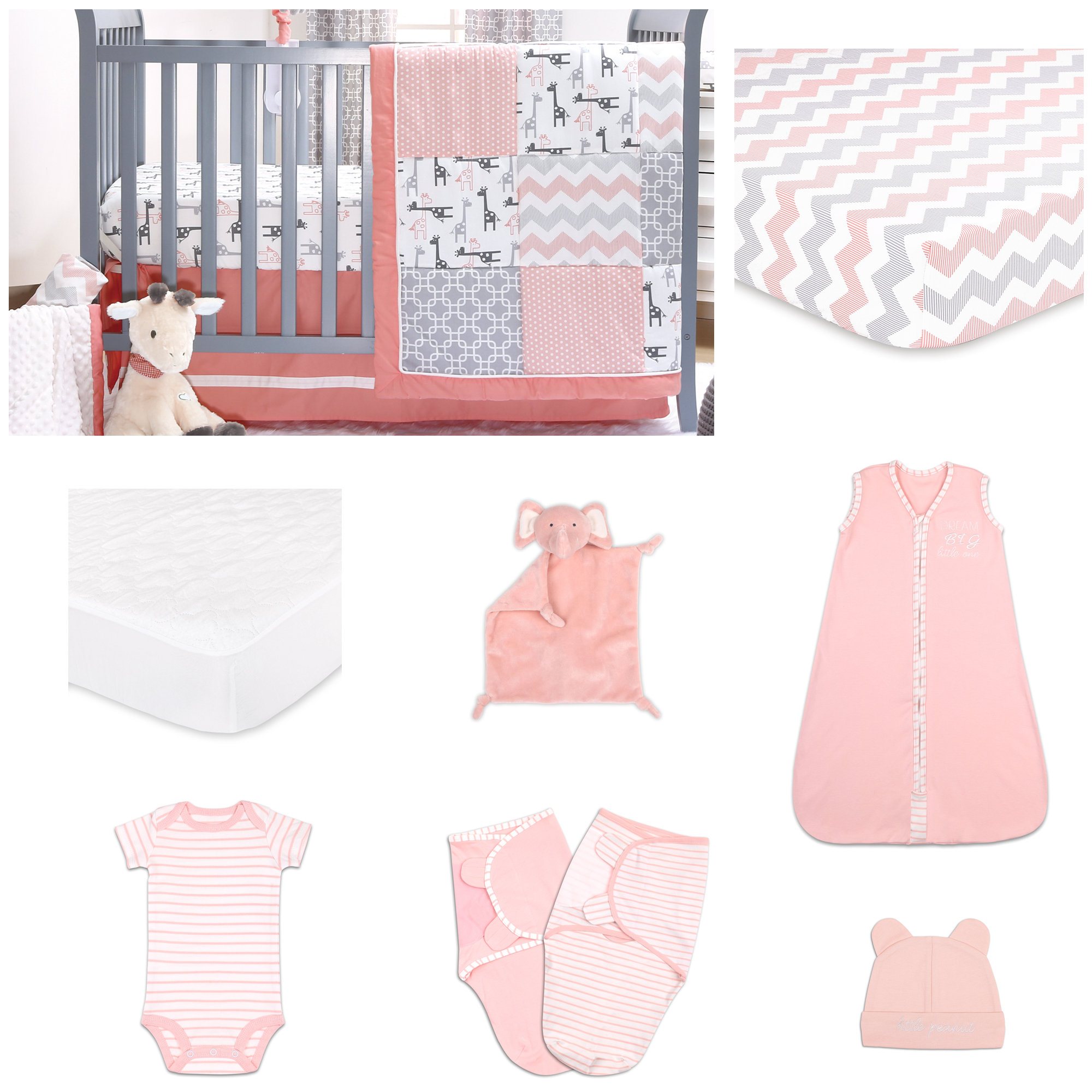 The Peanut Shell Uptown Girl 11 Piece Crib Bedding Set Wayfair