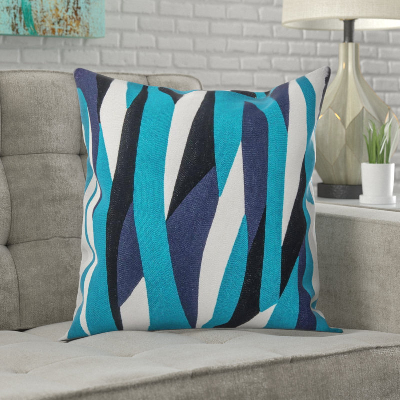 Wrought Studio Mousseau Handmade Abstract Indoor Outdoor Cotton Throw Pillow Cover Wayfair
