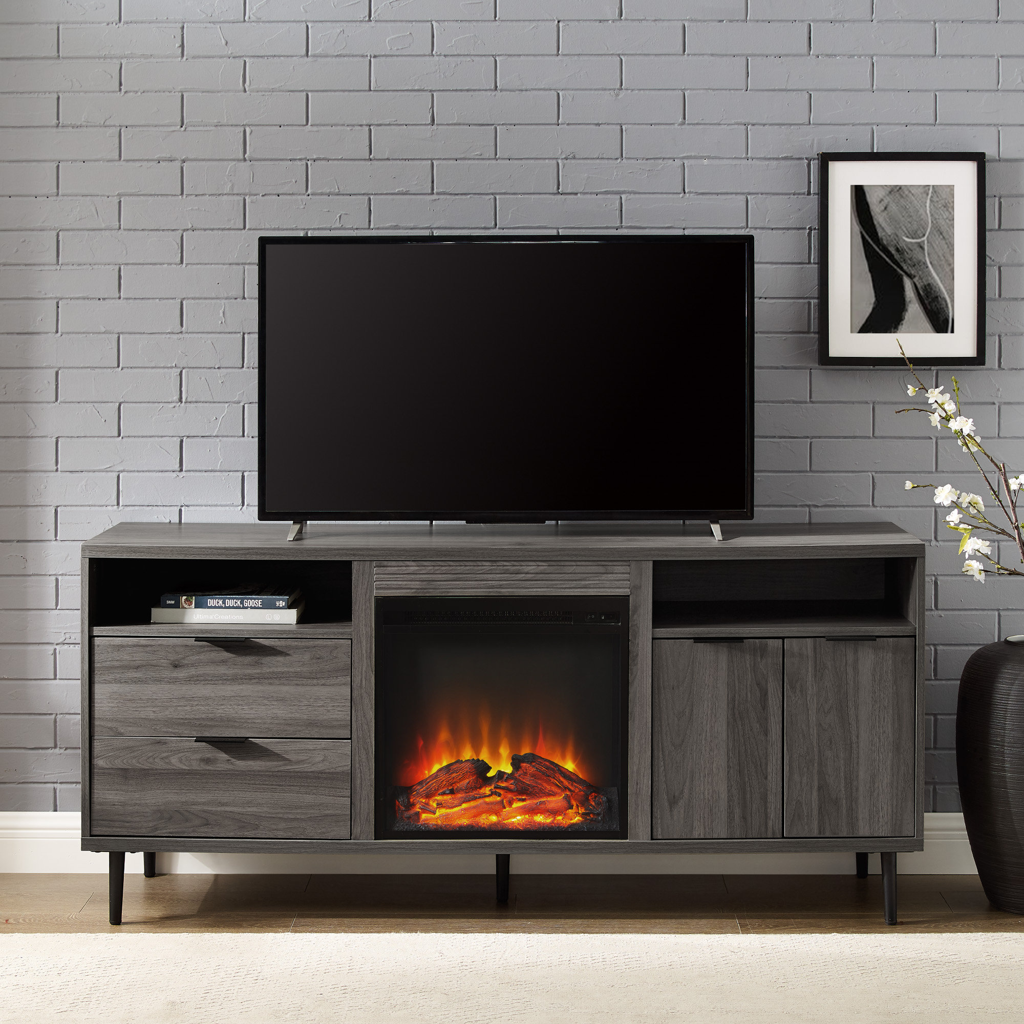 Wrought Studio Eglinton Tv Stand For Tvs Up To 65 With Electric