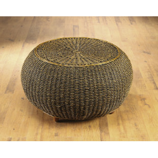 Woven Ottoman Wayfair Hallatrow Round Hand Woven Pouf