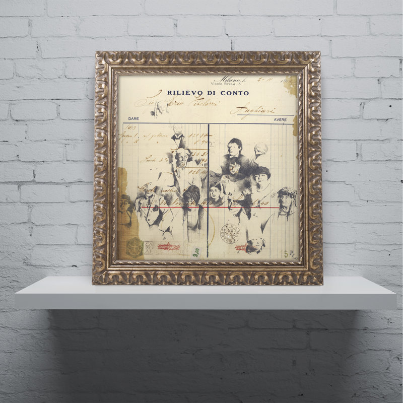 Trademark Art Italian Invoice By Nick Bantock Framed Graphic Art Wayfair Ca
