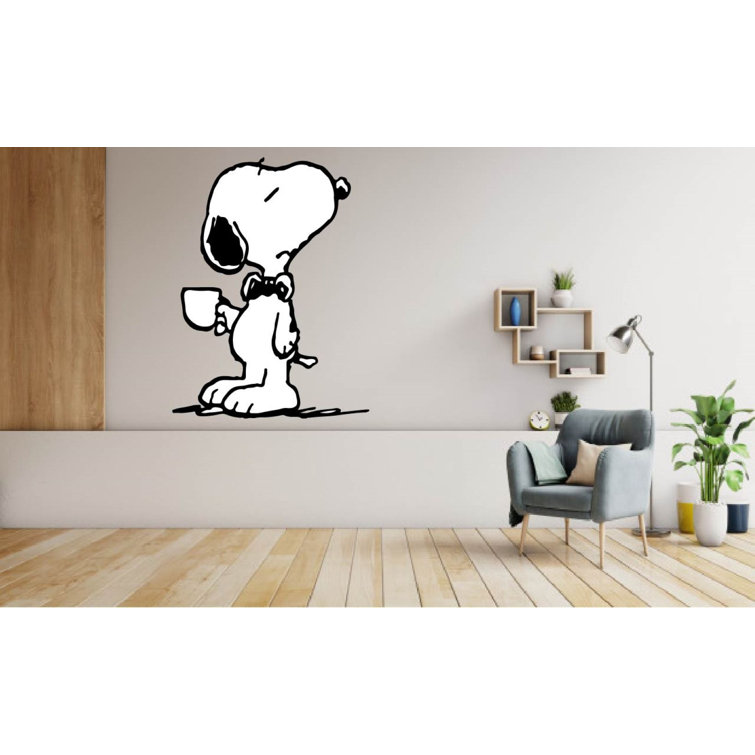 Design With Vinyl Snoopy Dog Coffee Peanuts Vinyl Wall Decal Wayfair