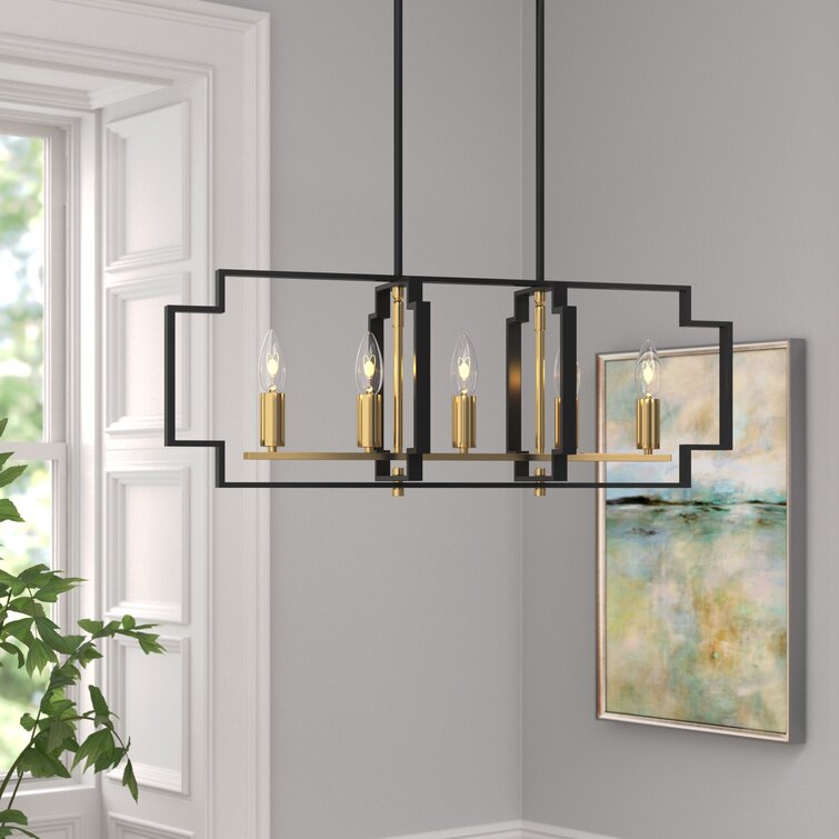 Mercury Row® Bartow 5 - Light Dimmable Square / Rectangle Chandelier ...