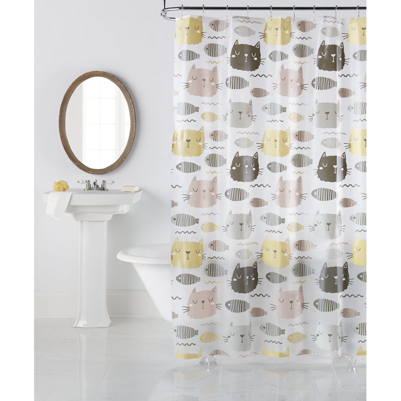 Ebern Designs Adebowale Vinyl Single Shower Curtain Hooks Reviews Wayfair