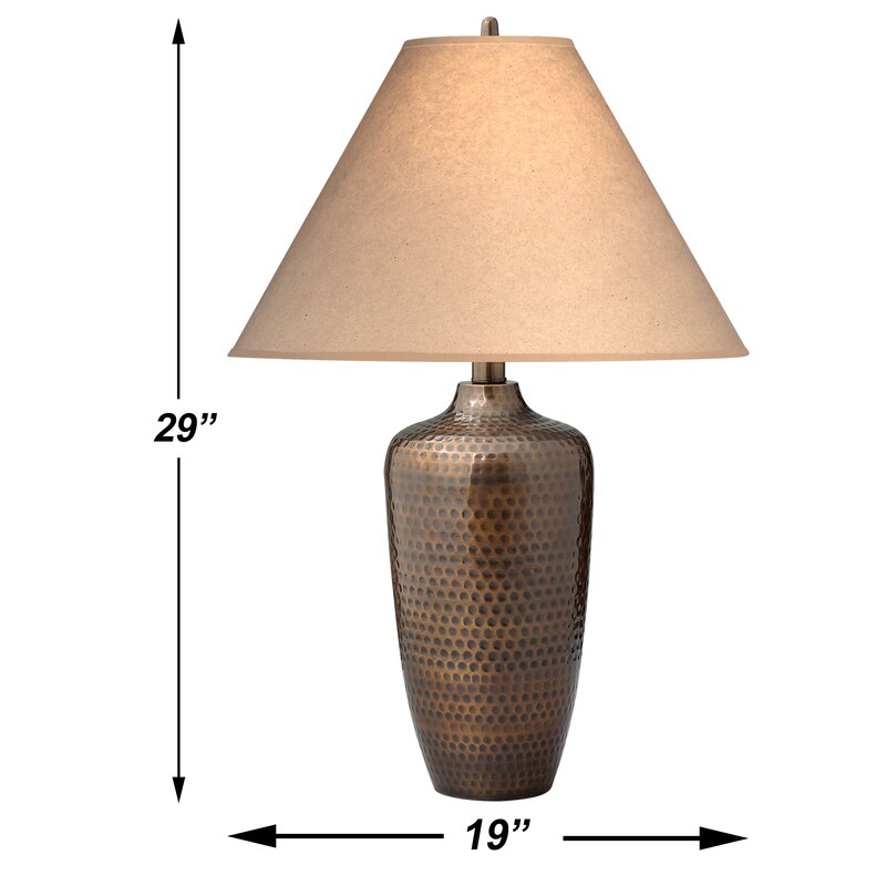 hammered bronze table lamp