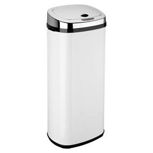 White Kitchen Bin Home Decorating Ideas Interior Design Addis Sensor Kitchen Bin Stainless Steel Quality For General Refuse Or Recycling 50l