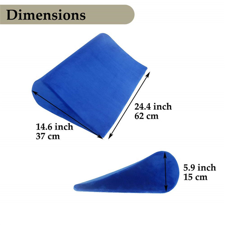Wedge Pillow For Side Sleeping Positioning Body Wedge Bed Foam Positioner Back Pain Support Incline Triangle Acid Reflux Sleeper Adults After Surgery ...