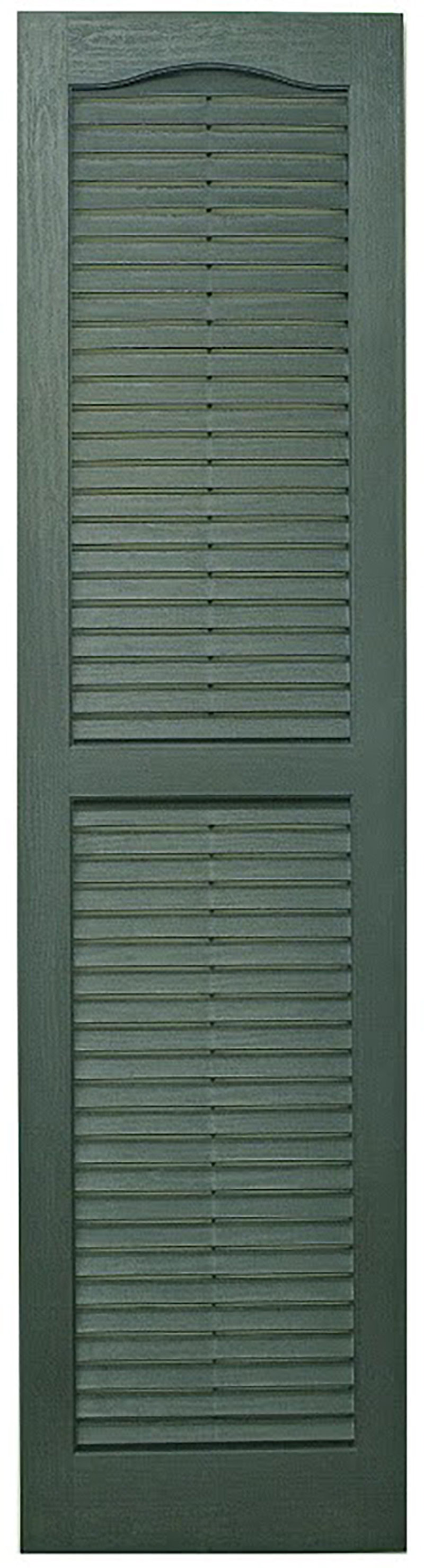 Cathedral Top Standard Open Louver Shutters Pair Color: Pine, Height: 63", Width: 14.5"
