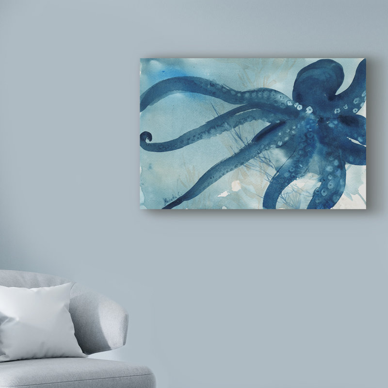 Highland Dunes Octopus Water Color 1 Acrylic Painting Print On