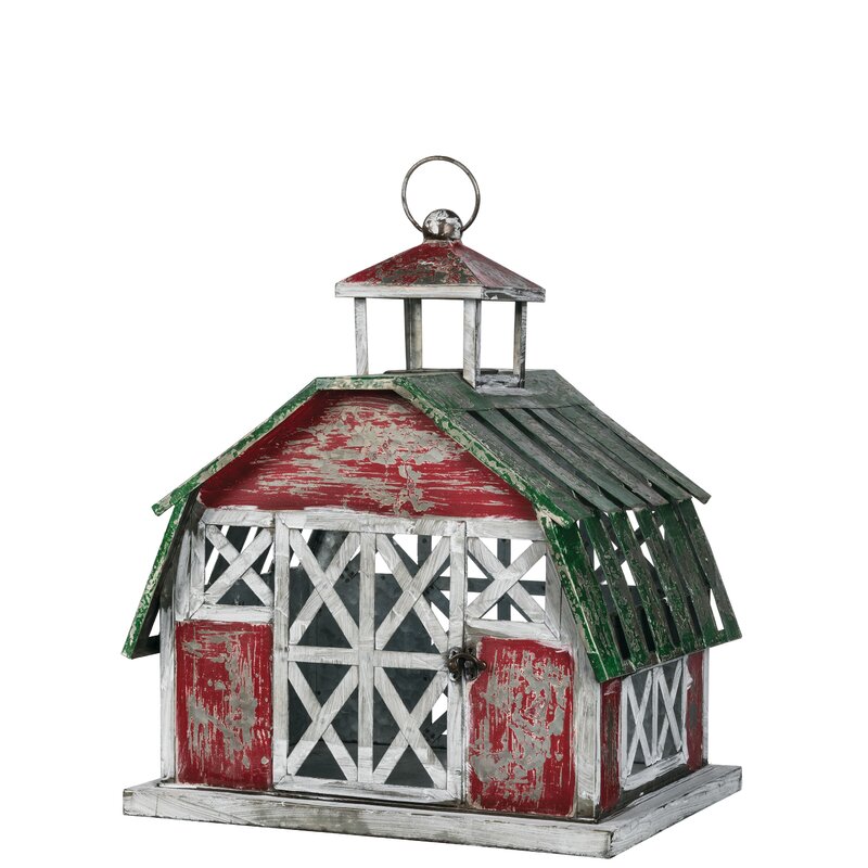 The Holiday Aisle Classic Red Barn Lantern Reviews Wayfair