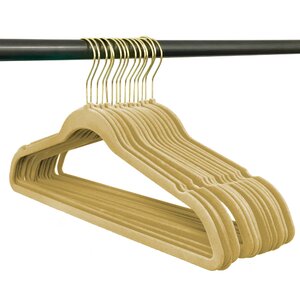 Ultra Thin, Non-Slip Hangers with Gold Hooks (Set of 120)