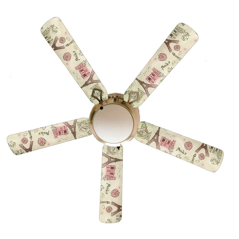 Zoomie Kids 52 Soper Glitter Of Paris 4 Blade Ceiling Fan Light Paris 4 Blade Ceiling Fan