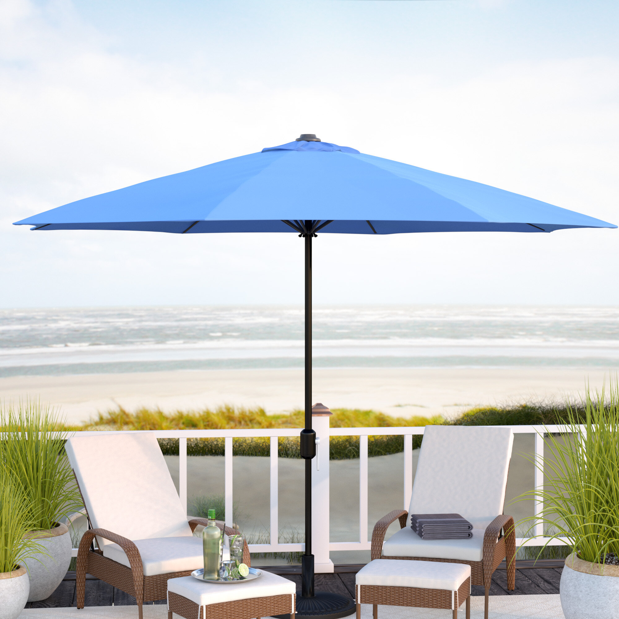 Navy Patio Umbrellas You Ll Love In 2020 Wayfair