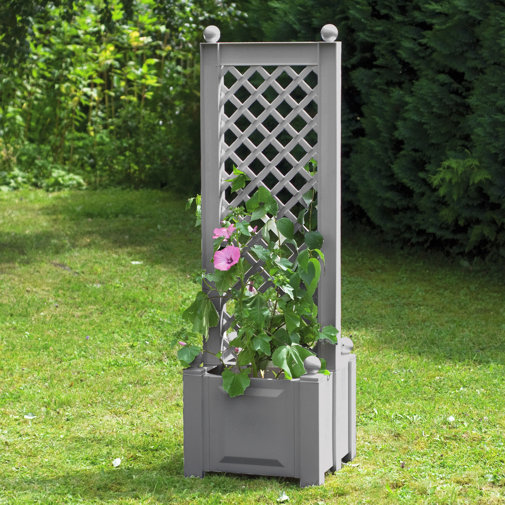 Sol 72 Outdoor Zentral Plastic Planter Box with Trellis | Wayfair.co.uk