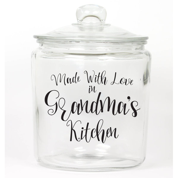 glass cookie jars with lids