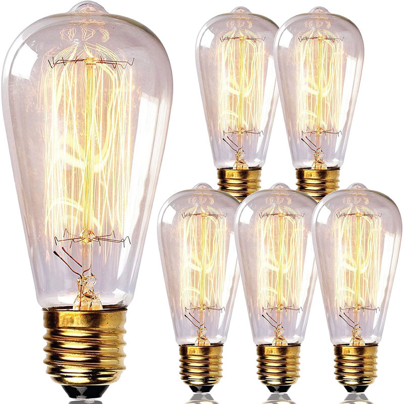 60 Watt (60 Watt Equivalent), ST64 Incandescent, Dimmable ...