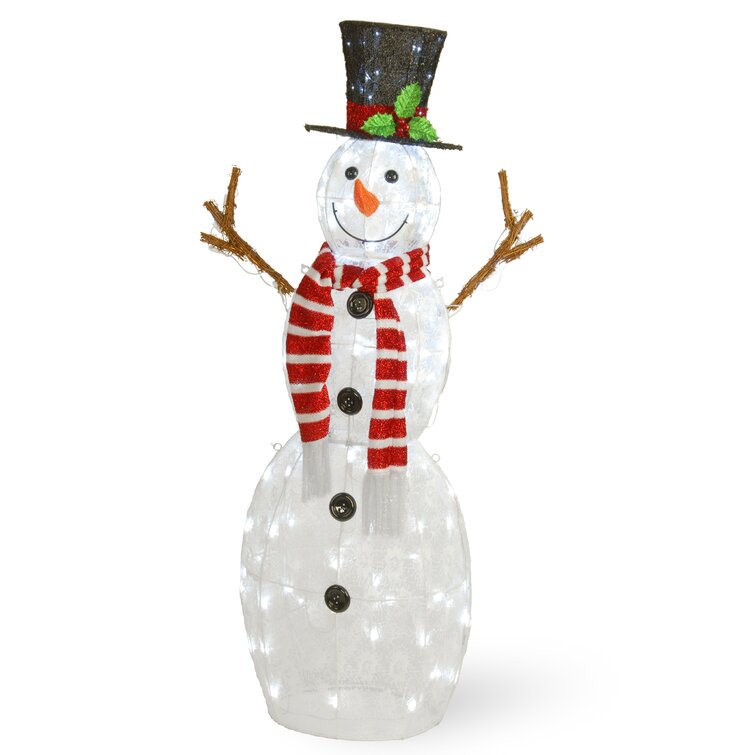 The Holiday Aisle® Pre-Lit Snowman Lighted Display & Reviews - Wayfair ...