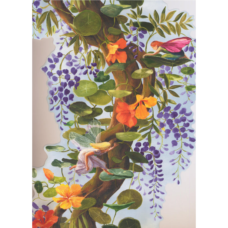 York Wallcoverings Beautiful Tree With Winged Elf Unique Vertical York Wallcoverings Beautiful Tree With Winged Elf Unique Vertical Wide Wall Border Wayfair