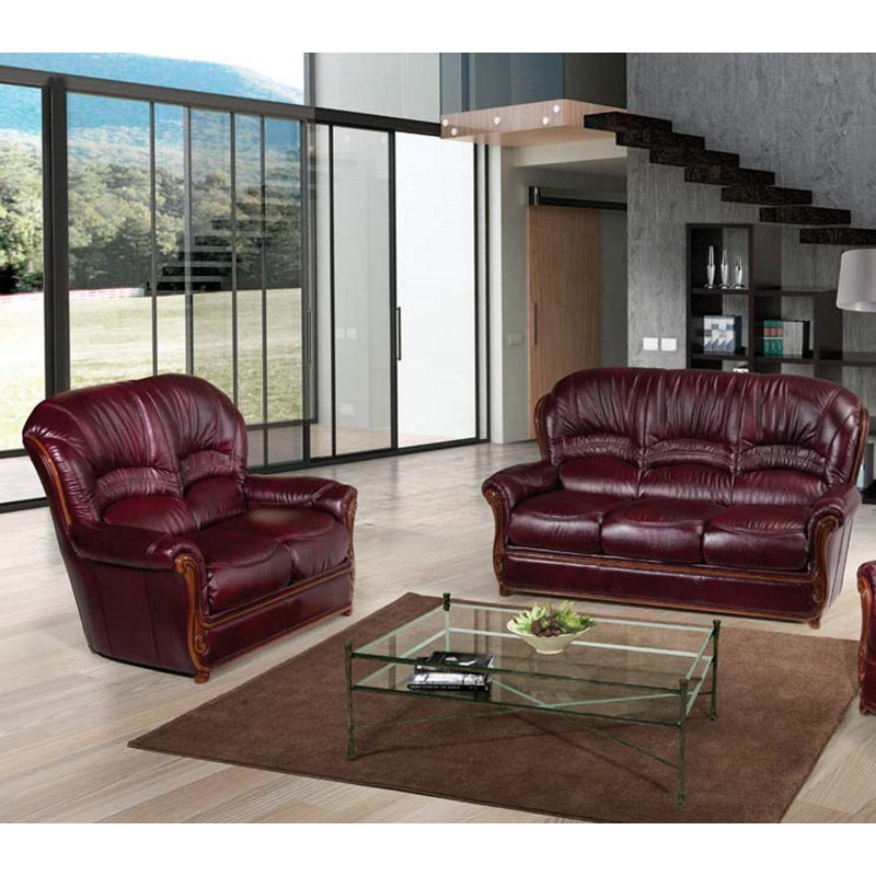 Nocidesign Burgundy 2 Piece Leather Living Room Set Wayfair Burgundy 2 Piece Leather Living Room Set