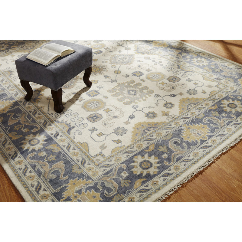 Darby Home Co Maureen Oriental Hand Knotted Wool Ivory Area Rug Reviews Wayfair