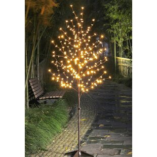 Details about   Christmas Tree 8 Feet Cherry Blossom Lighted Tree 600 LED Lights Warm White