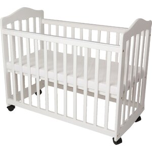 Bedside Manor Compact Cradle Convertible Crib with Mattress