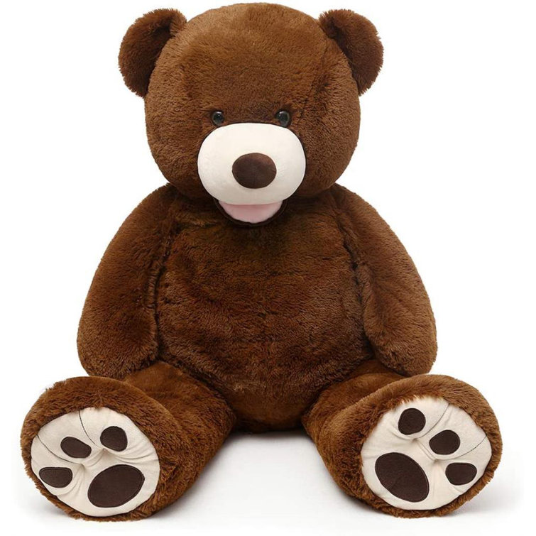 Red Barrel Studio Giant Teddy Bear With Big Footprints Big Teddy Bear Plush Stuffed Animals Dark Brown 51 Inches Wayfair Red Barrel Studio Giant Teddy Bear With Big Footprints Big Teddy Bear Plush Stuffed Animals Dark Brown 51 Inches Wayfair