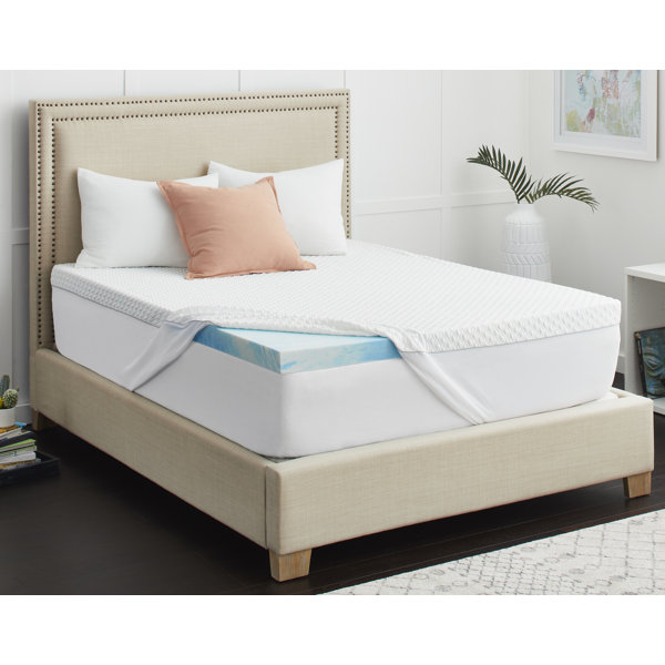 NEW ~ COOL 3/" Simmons MAX PLUSH COMFORT MEMORY FOAM GEL BED MATTRESS TOPPER