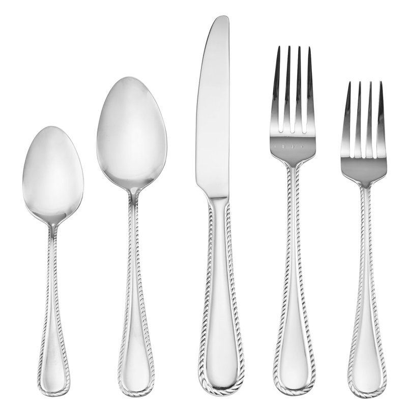Pfaltzgraff Adventure 20 Piece Flatware Set Service For 4 Wayfair Bold black flatware from cb2 makes a statement in the dining room. adventure 20 piece flatware set service for 4