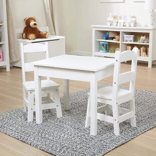 melissa doug wooden art table and chairs set