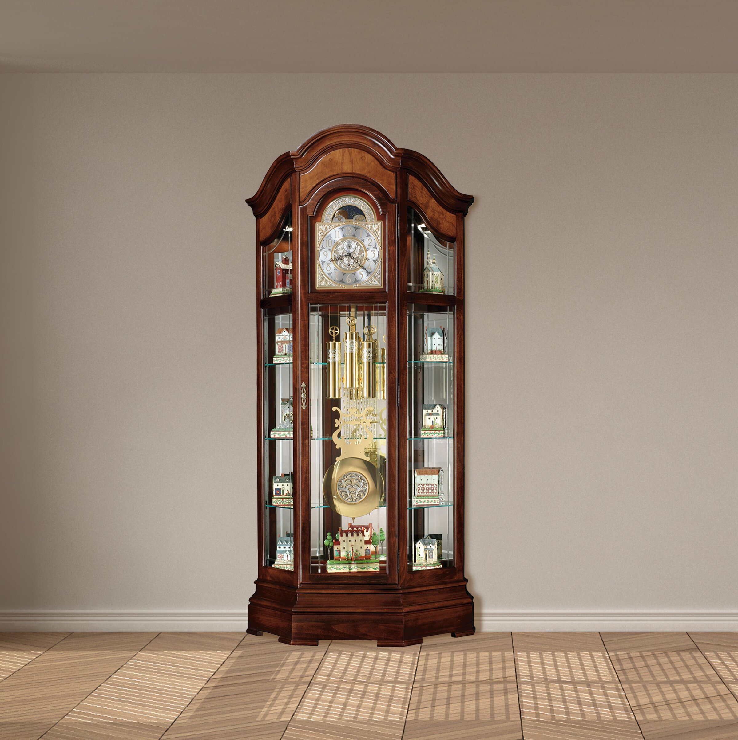 Howard Miller Majestic Ii Curio Grandfather Clock Wayfair