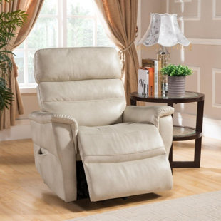 Calidia Leather Power Recliner by Latitude Run Herry Up