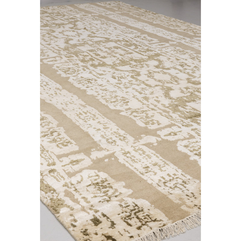 Solo Rugs Grit And Ground Abstract Hand Knotted Wool Beige Area Rug Perigold