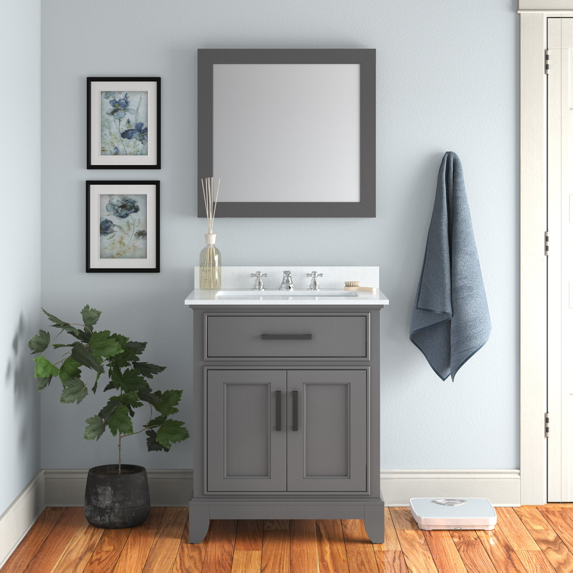 Red Barrel Studio® Valor 30" Single Bathroom Vanity Set with Mirror
