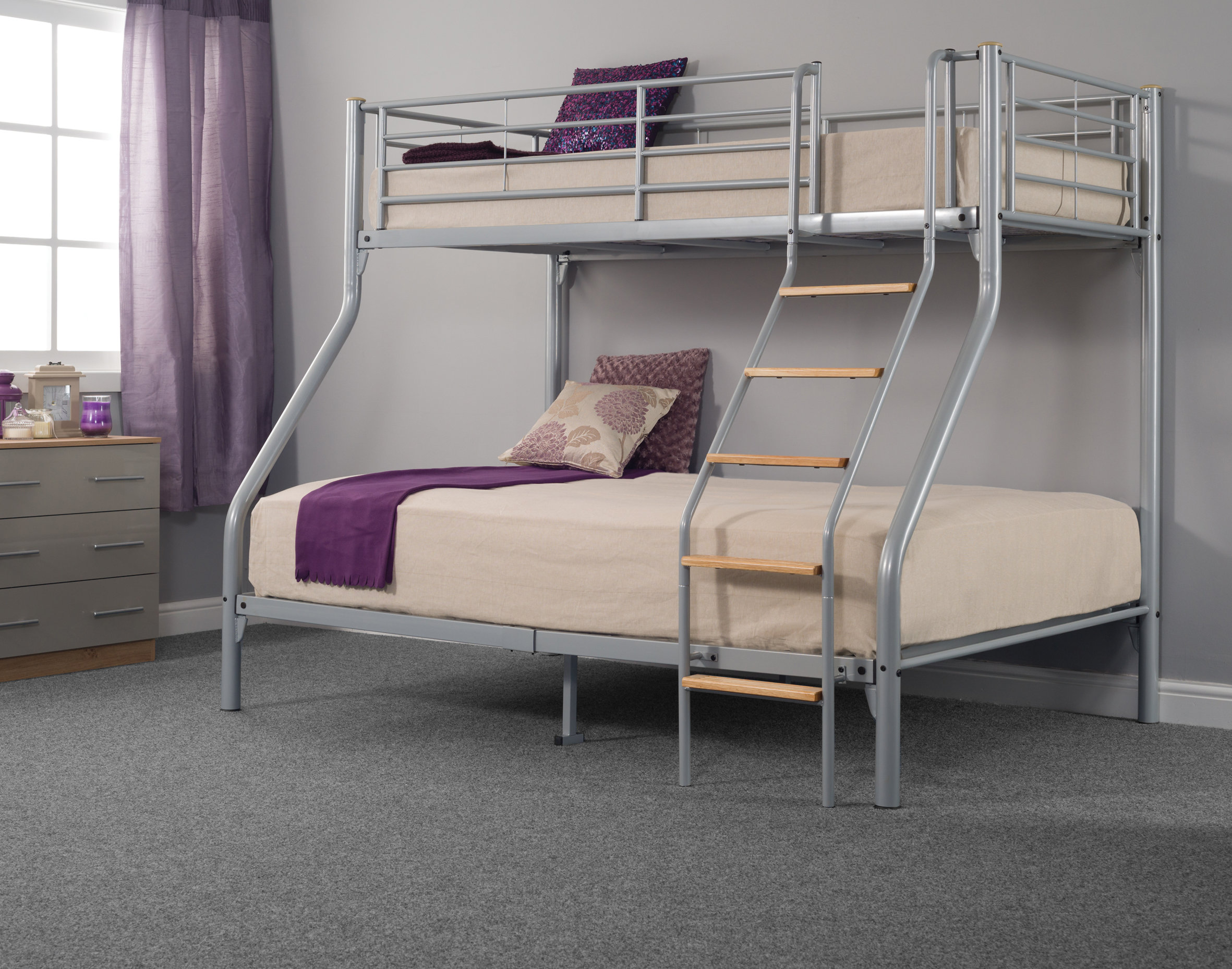 Zoomie Kids Choy Triple Sleeper Bunk Bed Wayfair Co Uk