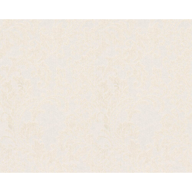 Blanc the Fascination of Elegant 33' L x 21" W Damask Wallpaper Roll