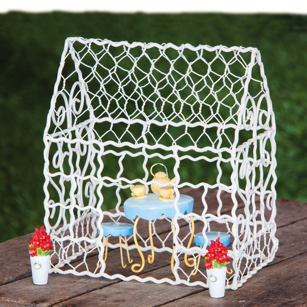 Miniature Dollhouse FAIRY GARDEN Furniture ~ White Wire Fence ~ NEW