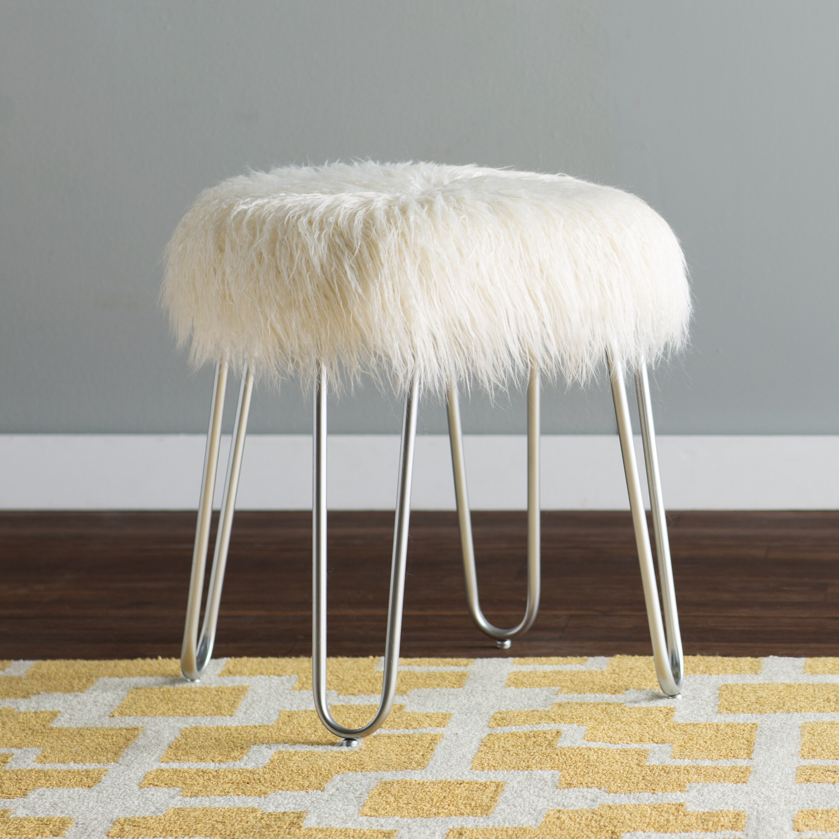 tall fuzzy stool