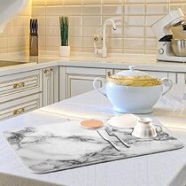Super-Absorbent Washable Cotton Large Dish Drying Mat for Kitchen Counter