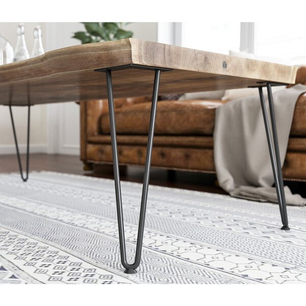 SmartStandard 16 Industrial Rustic 2rods Furniture Leg Set of 4 Grey Metal Hairpin Legs with Floor Protectors Stand for DIY Table Bench