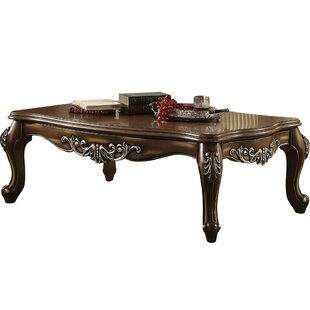 Jayla Intricately Carved Wooden Coffee Table By Astoria Grand