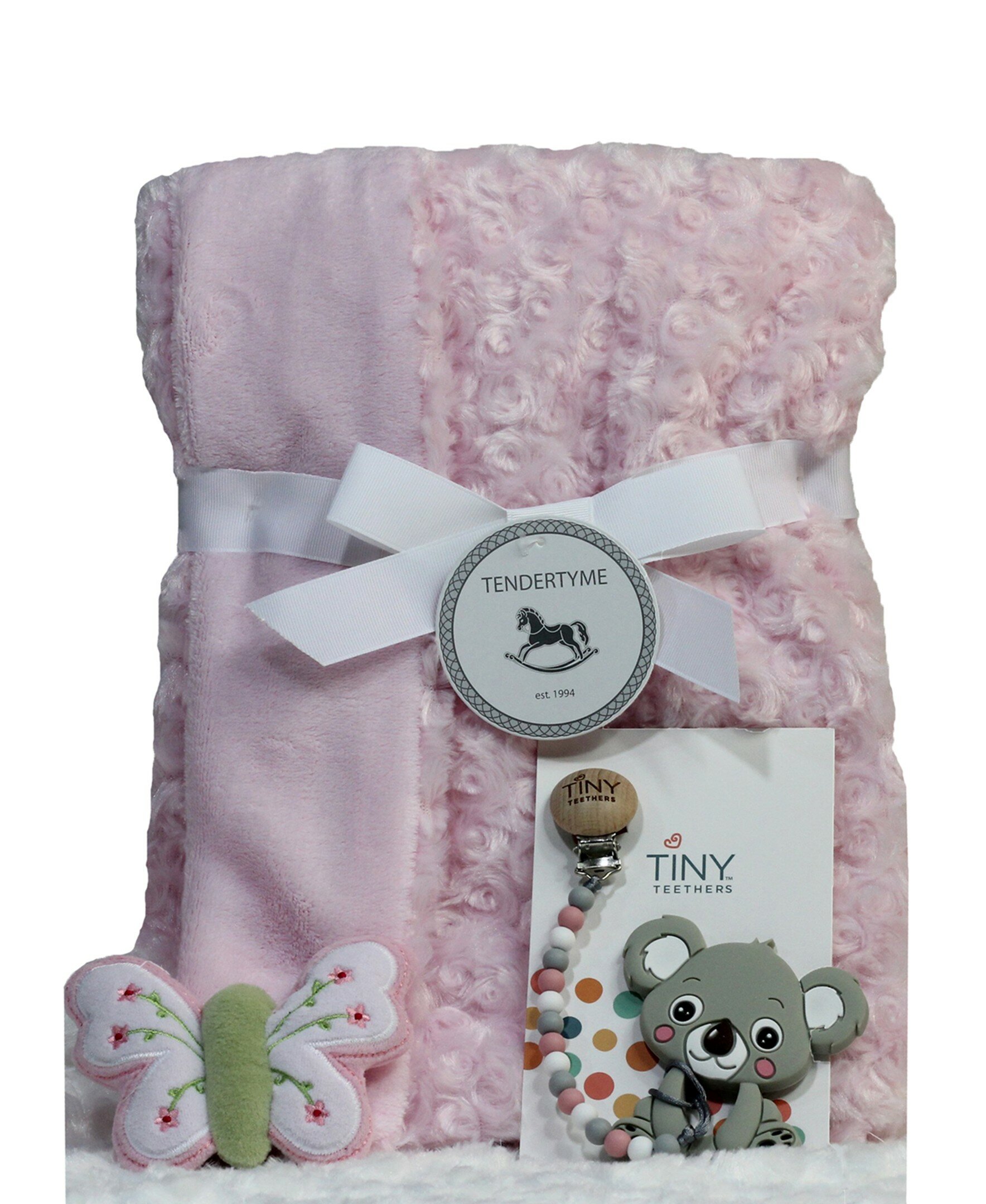 4 Piece Baby Blanket Gift Set 