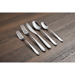 Hampton Silversmith Stainless Flatware Cecina Set of  Four Salad Forks 