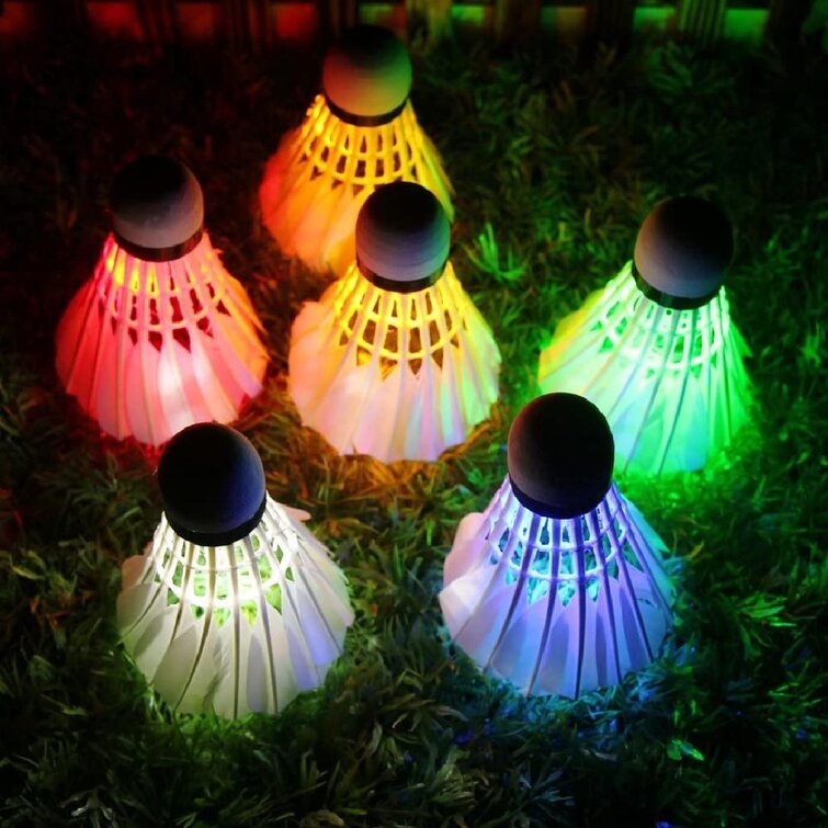 LED Badminton Shuttlecocks Lighting Birdies Glowing Outdoor Night Sports 