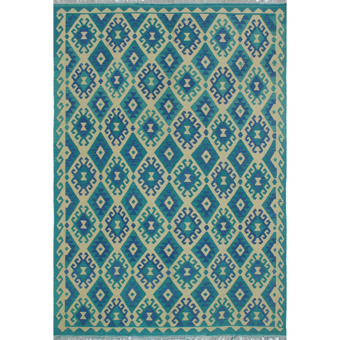 One Of A Kind Rucker Kilim Hand Woven Premium Wool Rectangle Beige Fringe Area Rug One Of A Kind Rucker Kilim Hand Woven Premium Wool Rectangle Beige Fringe Area Rug