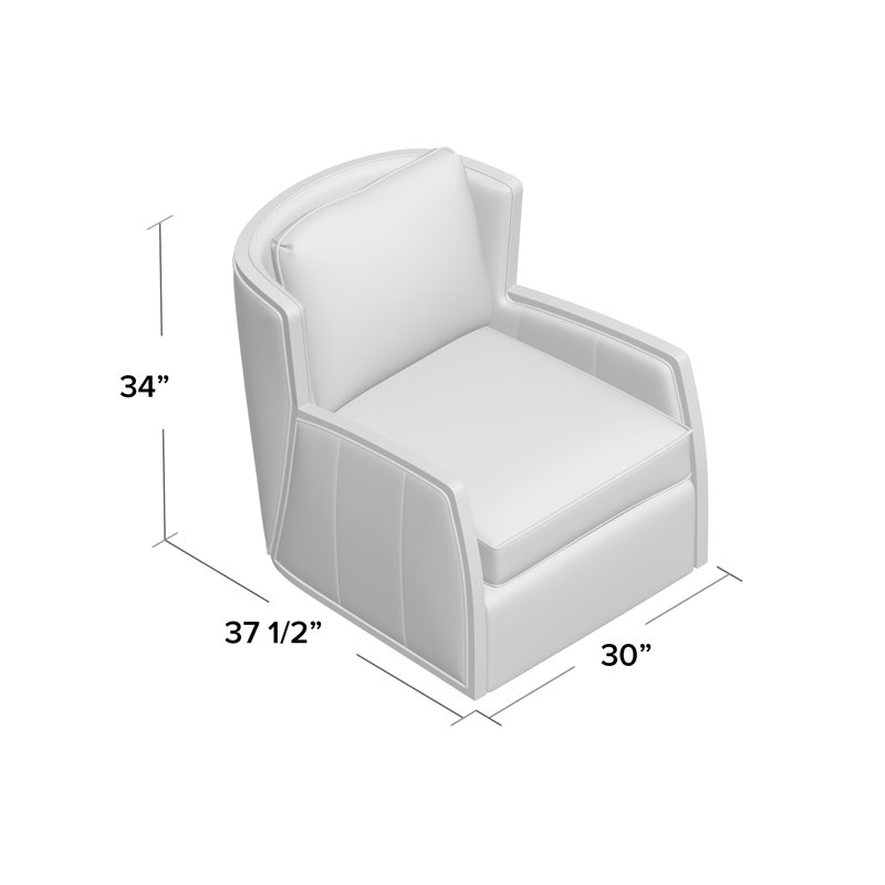 Lexington Delancey Leather Swivel Armchair Wayfair