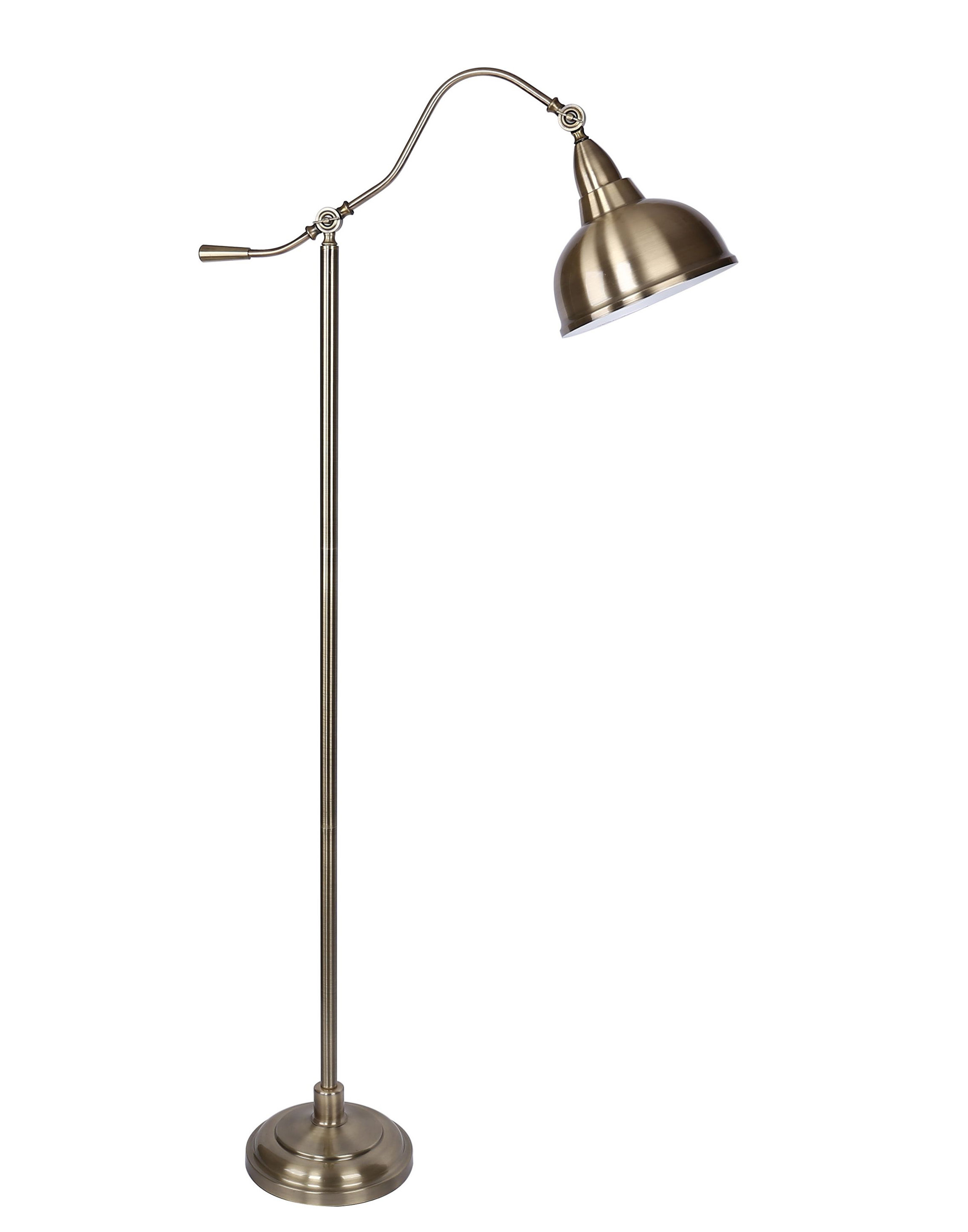 antique brass reading floor lamp
