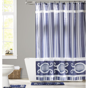 18 Piece Shower Curtain Set Wayfair Milania 3 Piece Shower Curtain Set